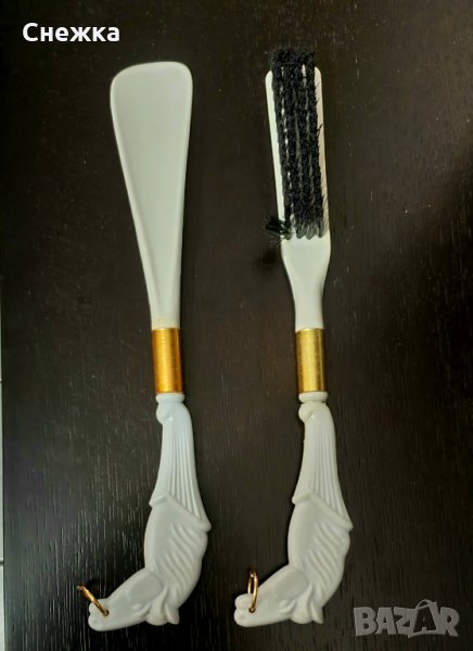 Ретро комплект четка и обувалка, снимка 1