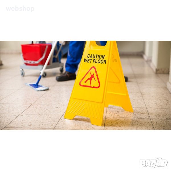 ТАБЕЛКА ЗА ПРЕДУПРЕЖДЕНИЕ ЗА МОКЪР ПОД CAUTION WET FLOOR, снимка 1