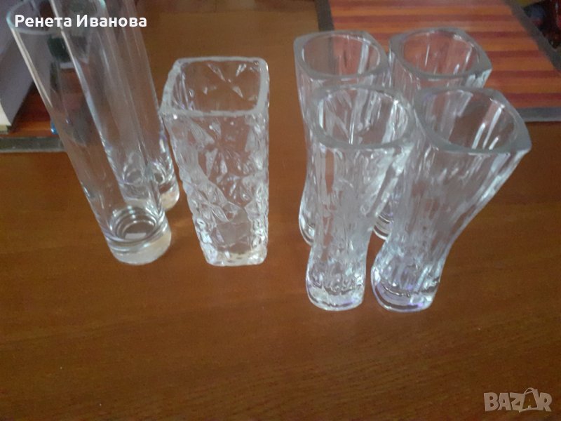 Седем нови,  стъклени вази с цена от 20 за всички. , снимка 1