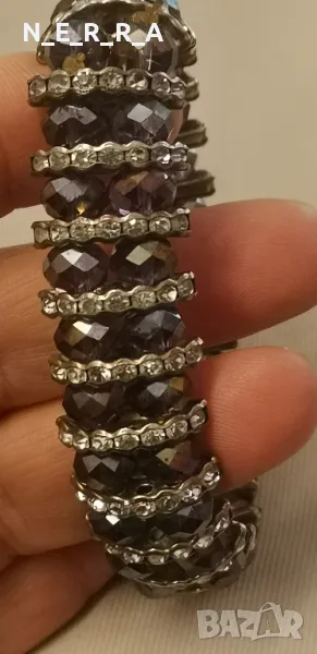 Гривна от фасетиран чехски кристал, снимка 1