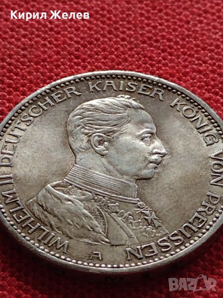 СРЕБЪРНА МОНЕТА 3 марки 1914г. Вилхелм ll Германски Крал на Прусия 37866, снимка 1
