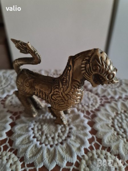 Бронзова статуетка на китайски дракон, снимка 1