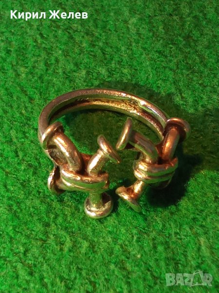 АРТИСТИЧЕН РЯДЪК ДИЗАЙН СРЕБЪРЕН ПРЪСТЕН СРЕБРО 925 РЕГУЛИРУЕМ РЪЧНА МАЙСТОРСКА ИЗРАБОТКА 28661, снимка 1