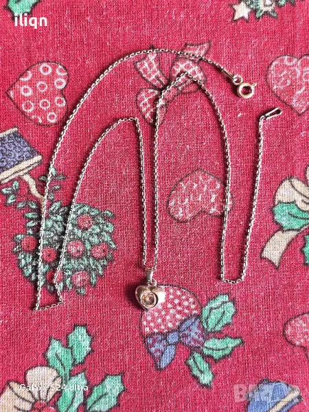 Сребърен синджир с висулка. 45см. Цена 18,99лв. Разгледайте и останалите ми обяви. , снимка 1