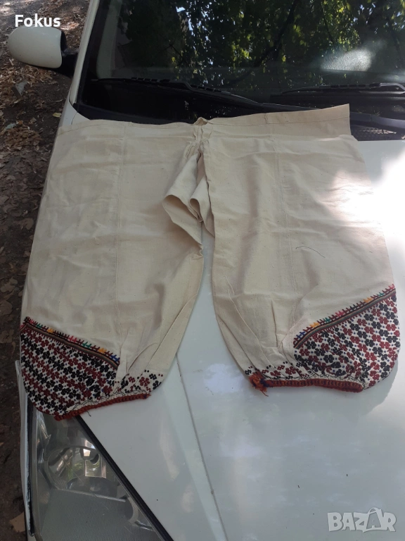Стари дамски кенарени гащи от чеиз за народна носия, снимка 1