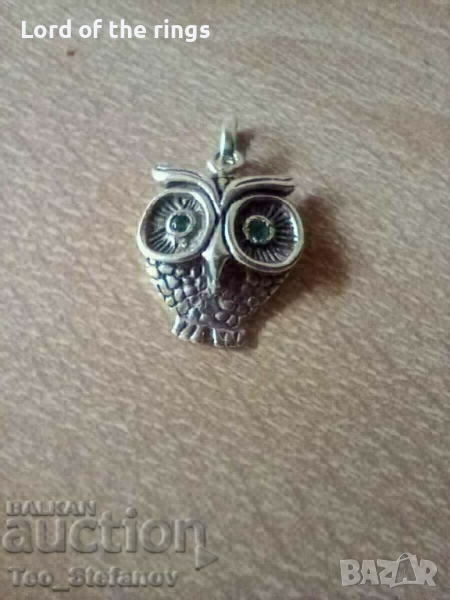 Красивa висулка бухал от сребро 925, снимка 1
