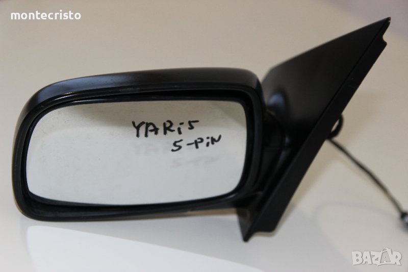 Ляво електрическо огледало Тоyota Yaris P1 (1999-2005г.) Тойота Ярис / 5 пина / ⚫Цвят: Черен, снимка 1