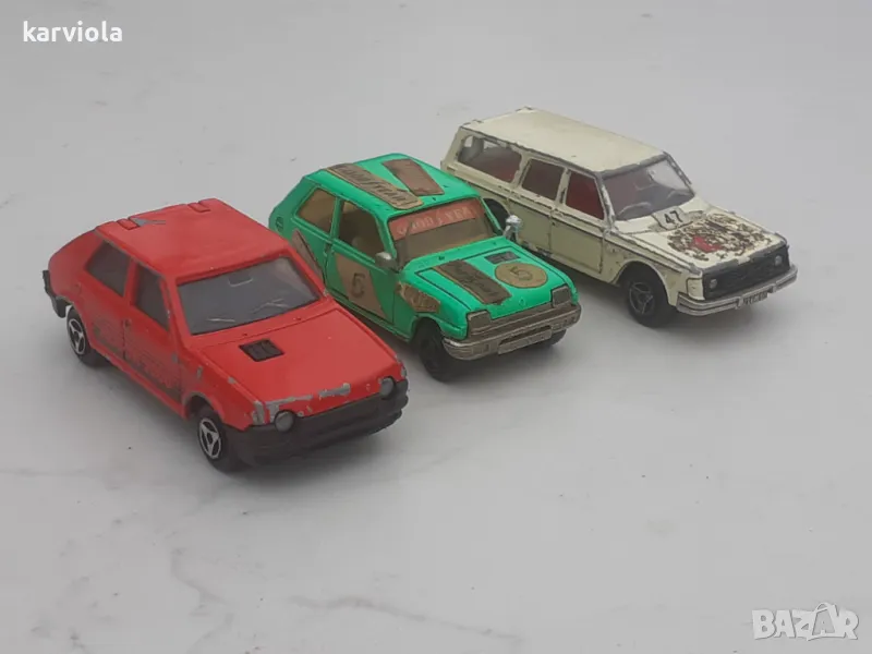 Колекционерски колички Majorette France - Fiat Ritmo, Renault 5 и Volvo 245 DL, снимка 1