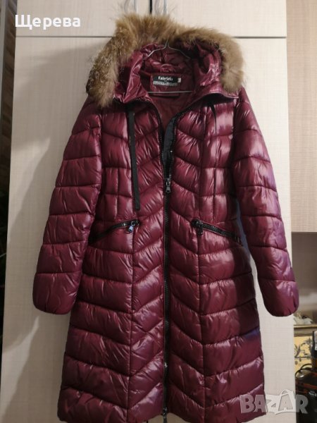 Дамско яке с качулка от естествен косъм, снимка 1