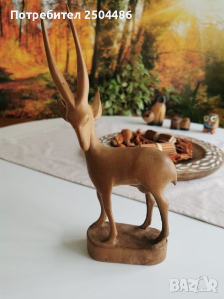 Дървена фигура антилопа, снимка 1