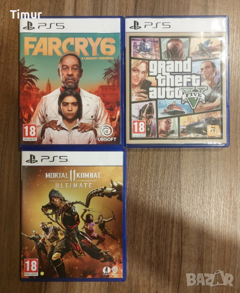 Игри за Ps5:Gta5 ; Far Cry6 и Mortal Kombat 11(Ultimate), снимка 1