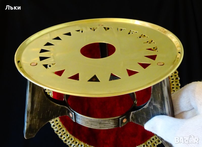 Бронзова пиростия,мангал,стойка за съдове,котлон. , снимка 1