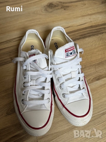 Оригинални бели кецове кецове Converse ! 38 н, снимка 3 - Дамски ежедневни обувки - 51799884