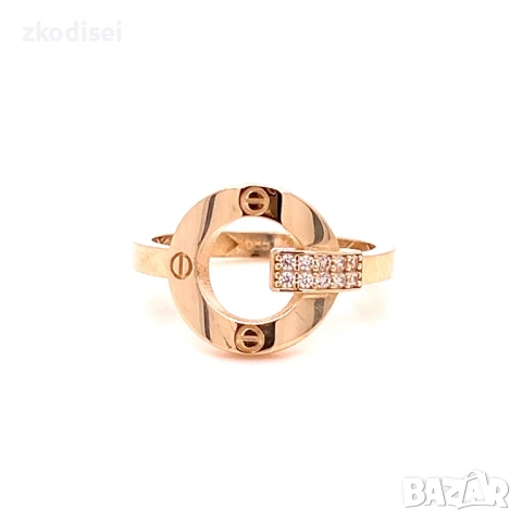 Златен дамски пръстен Cartier 1,85гр. размер:56 14кр. проба:585 модел:36984-1