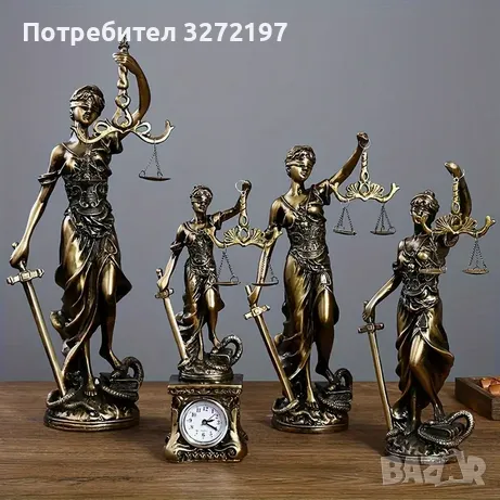 Статуя на Богинята на Справедливостта Темида, снимка 7 - Статуетки - 49190634