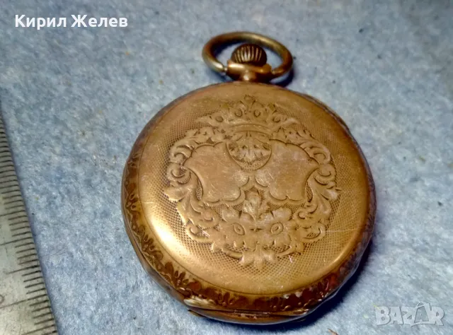 Стар СРЕБЪРЕН ДЖОБЕН ЧАСОВНИК СРЕБРО 800 с ПОЗЛАТА 6 РУБИНА РЕТРО ОРНАМЕНТИРАН 48858, снимка 6 - Антикварни и старинни предмети - 48006248