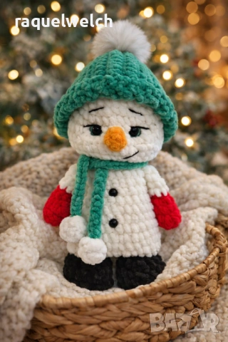 Ръчно Изплетени Снежни Човеци "Амигуруми", снимка 2 - Плюшени играчки - 53023283