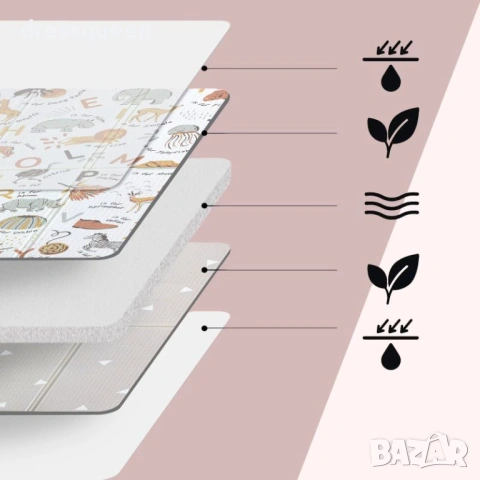 4853 "Термоизолираща постелка за игра: Меко и топло кътче за лазене от XPE пяна", снимка 4 - Други - 53709396