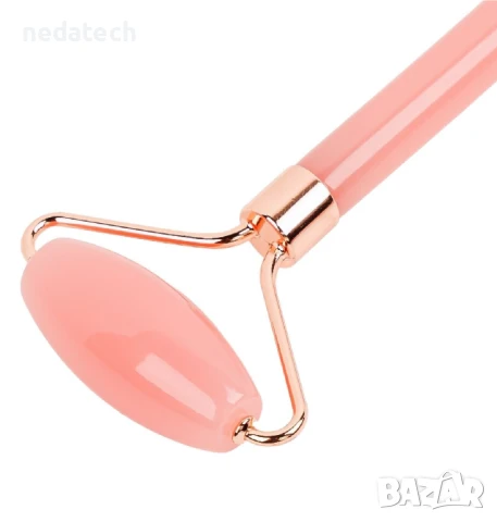  Масажен ролер с минерален камък, Розов, 14,5 см. , снимка 2 - Други стоки за дома - 51179763