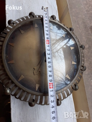 МАСИВЕН БРОНЗОВ СТЕНЕН ЧАСОНИК, снимка 6 - Антикварни и старинни предмети - 53503542