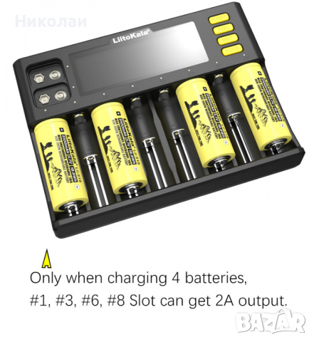 Професионално, зарядно и тестер за батерии LiitoKala Lii-S8, снимка 7 - Други инструменти - 36372012