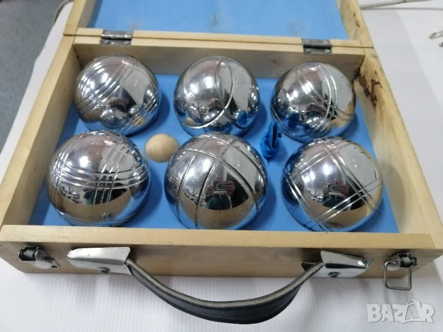 Топки за петанк, комплект в дървено куфарче, снимка 3 - Други спортове - 51322746