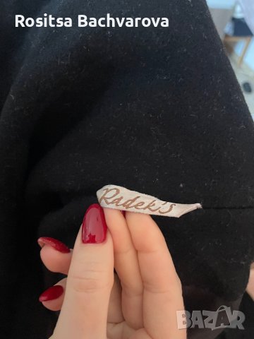 Черно палто Radeks, размер М, снимка 11 - Палта, манта - 38896140