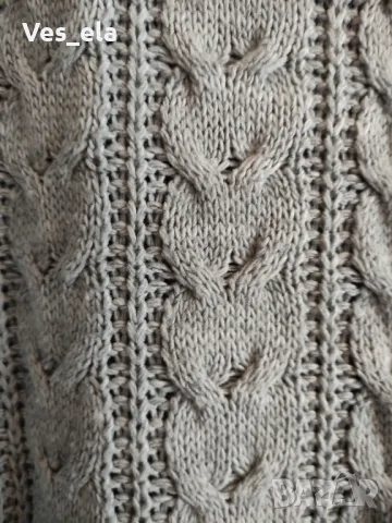 Светло сива дълга туника плетиво, снимка 3 - Блузи с дълъг ръкав и пуловери - 49118033