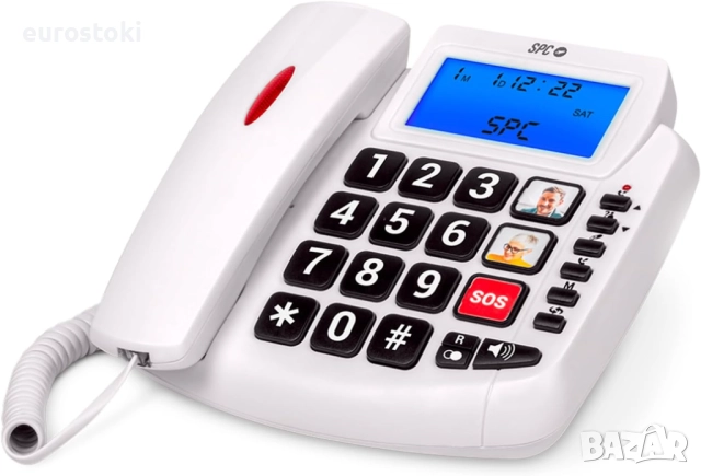 SPC Comfort Volume 2 Стационарен телефон за възрастни хора, големи бутони, усилвател на звука, снимка 1