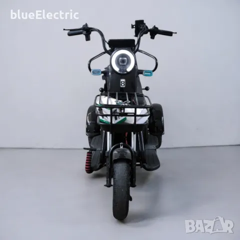 Двуместна електрическа триколка blueElectric Pudding 1800W | 48V | 23Ah | BLACK, снимка 7 - Мотоциклети и мототехника - 49745635