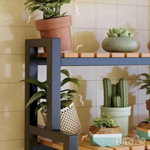 Цветарник голям триетажен, практична стойка, поставка за саксии, цветя, растения, снимка 2 - Етажерки - 52619171