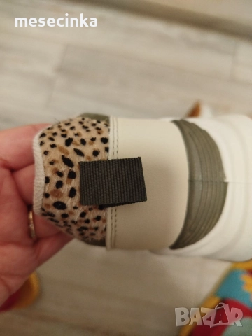 Нови фешън сникърси зелено, бяло, златно, снимка 2 - Маратонки - 52398560