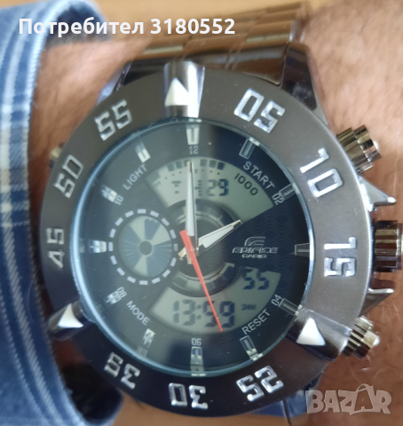 CASIO Edifice-мъжки часовник-water resistant-stainless steel, снимка 5 - Мъжки - 44531754