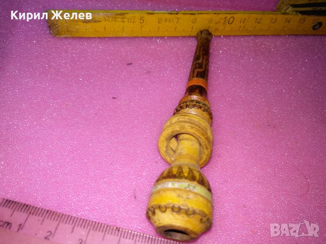 СТАРО ПИРОГРАФИРАНО ДЪРВЕНО ЦИГАРЕ ЕТНО СТИЛ РЪЧНА ИЗАБОТКА 26140, снимка 9 - Други ценни предмети - 44184829