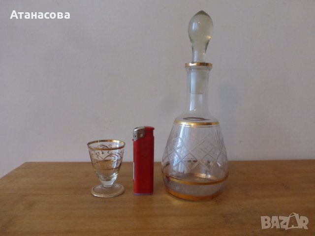 Стъклен сервиз за ракия 1940 г, снимка 3 - Сервизи - 41005064