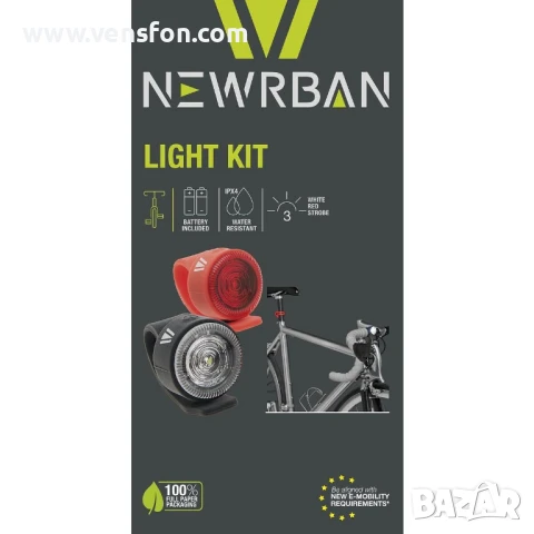 Комплект светлини за велосипед, е-скутер /черна и червена/, снимка 4 - Аксесоари за велосипеди - 50549149