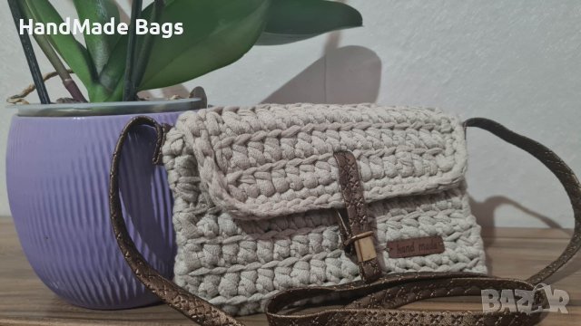 Плетена чанта: Ръчно изработени дамски чанти: Дамска чанта, снимка 15 - Чанти - 40538861
