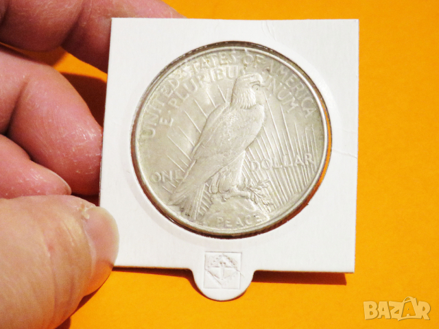 Много рядък голям сребърен  долар на мира, Peace dollar 1922 г.Philadelphia Mint, снимка 5 - Нумизматика и бонистика - 36118045