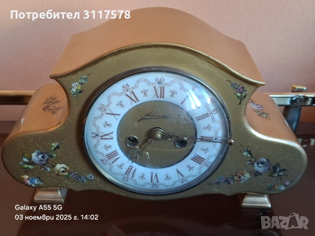 Schmid Порцеланов Настолен Gold Часовник