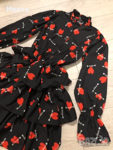 Дамска рокля на сърца, снимка 3 - Рокли - 48969423