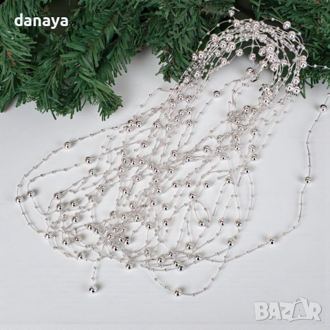 6168 Коледен гирлянд Топчици декоративен гердан за елха и декорация, 2 размера, снимка 3 - Декорация за дома - 52493318
