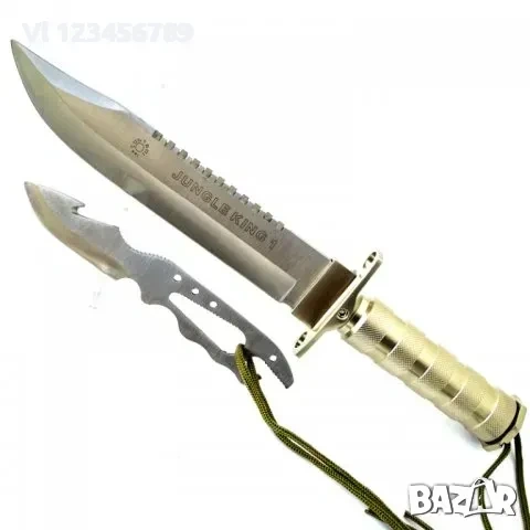 Ловен нож JUNGLE KING А-19 Черен/Бял-220х355, снимка 4 - Ножове - 53847311