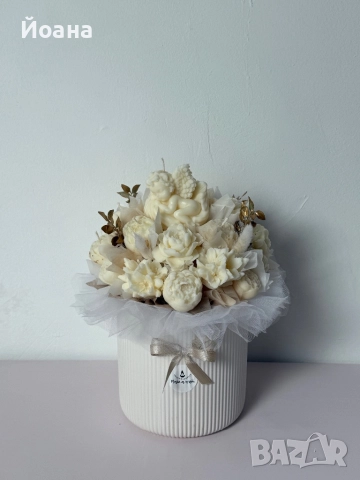 Соеви свещи,букети,подаръчета,шанел, снимка 8 - Декорация за дома - 52698577