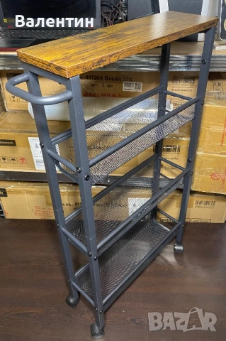 Кухненска количка с колелца на 4 нива, снимка 7 - Маси - 53129896