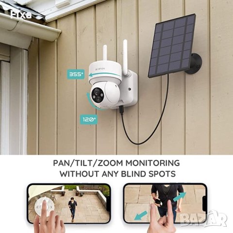 "BOIFUN" Безжична външна камера със Соларен панел (DQ201), снимка 2 - IP камери - 40979250