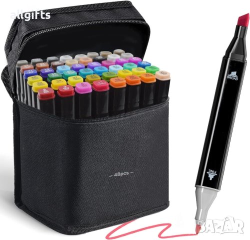 Двувърхи маркери комплект 48 броя на алкохолна основа - Touch, снимка 11 - Рисуване и оцветяване - 44385715