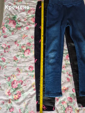 детски кожен панталон, детски клинове 2 бр. + бонус дънкова пола, снимка 2 - Детски панталони и дънки - 49692496