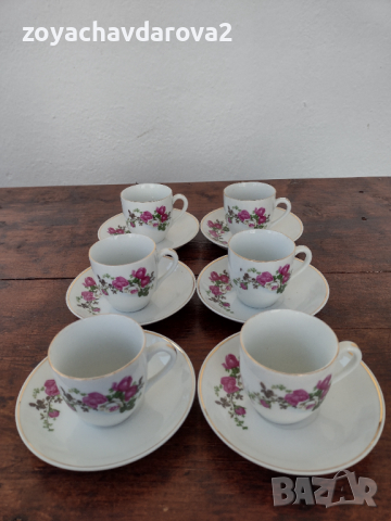 НОВ КИТАЙСКИ ПОРЦЕЛАНОВ СЕРВИЗ 12 ЧАСТИ ЧАШИ С ЧИНИЙКИ ЗА КЪСО КАФЕ, снимка 2 - Чаши - 36234284