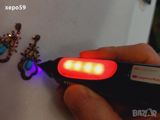 Дамски обеци с диаманти, рубини, сапфири, цитрини,тюркуази-сребро и злато, снимка 7 - Обеци - 53357467