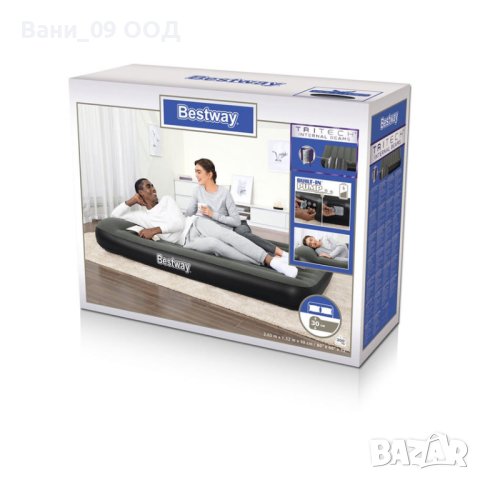 Надуваем матрак с вградена помпа , снимка 6 - Надуваеми легла - 41739646